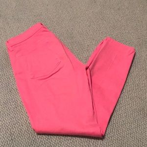 Bubblegum Pink J. Crew Toothpick Ankle Jeans